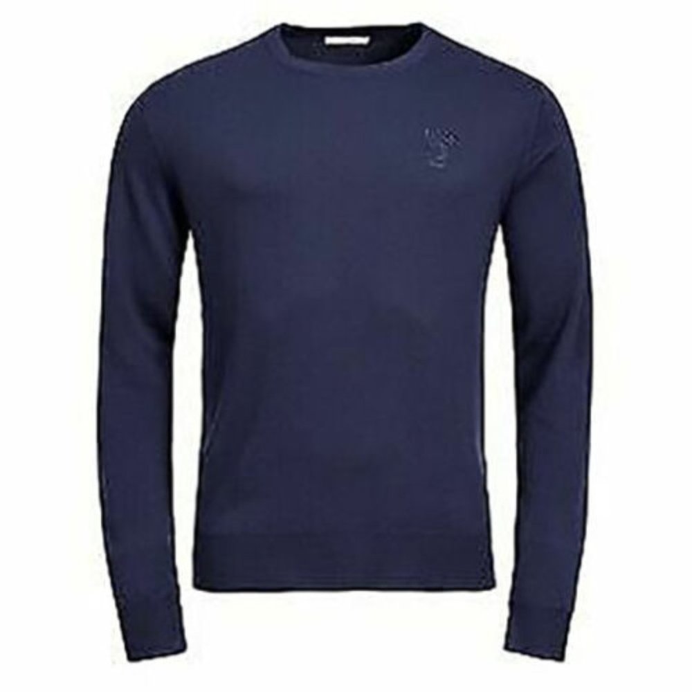 NewVersace   Collection Medusa Logo Crewneck Sweater Size XLarge Navy